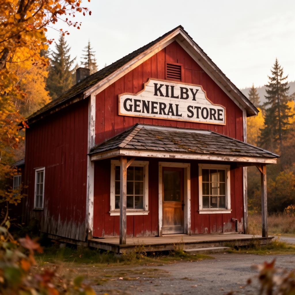 The historic red Kilby General Store in Harrison Mills, BC